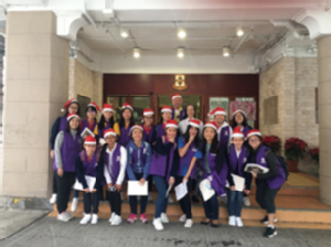 2018-2019<br>The Assembly Choir visited the patients and sang Christmas carols at the MacLehose Medical Rehabilitation Centre and TWGHs Fung Yiu King Hospital.
